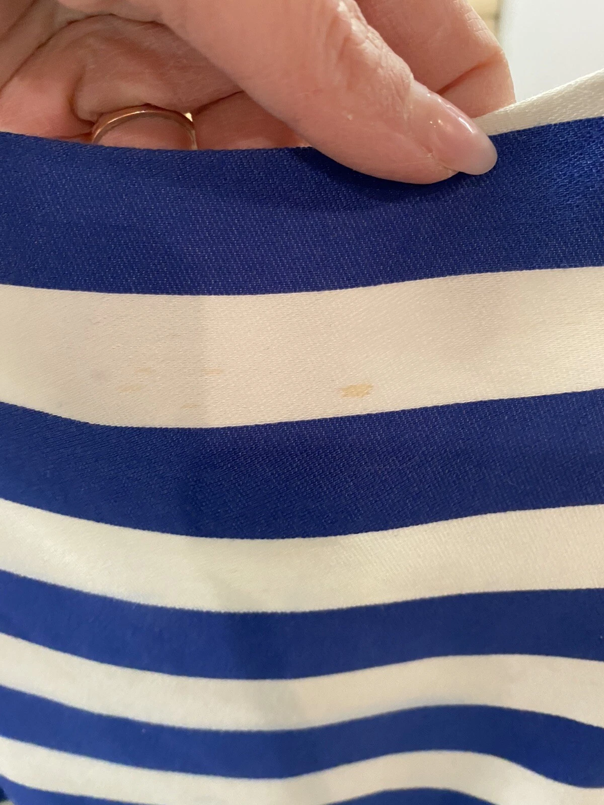 Abito a righe Kate Spade Mariella blu navy e bianco $395 tg. 8