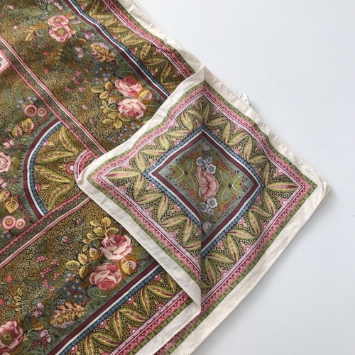 RARE 1985 Musée de l'Impression Mulhouse France Scarf Cotton Floral Ribeauvillé - Picture 10 of 11