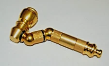 Original Metal Tobacco Smoking Pipe Brass Chamber Bowl Hand Herb Pipe 5 Screens 