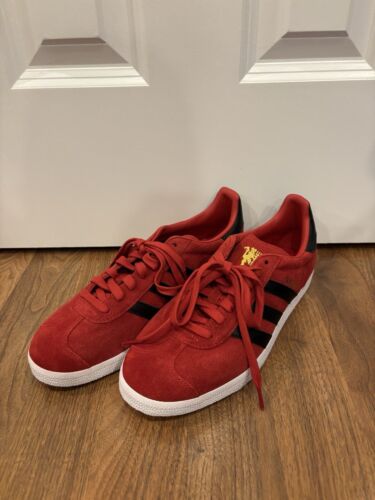 NUEVO Adidas Originales Gazelle Manchester United Rojo Negro Zapatos IE8503 Para hombres 9