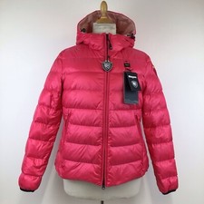 Blauer Usa Size 2xl Jacket Pink Padded Hooded Zip Logo Bag Coat Ladies Womens