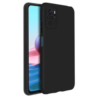 Cover Xiaomi Redmi Note 10/10s Silicone Protection Thin Flexible Gel Light black