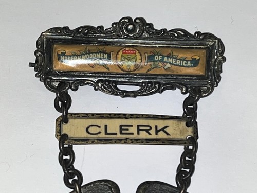 ANTIGUA DÉCADA DE 1880 MADERADORES MODERNOS DE AMÉRICA CLÉRIGO Medalla Águila Fraternal Pinback HOAG - Imagen 7 de 20