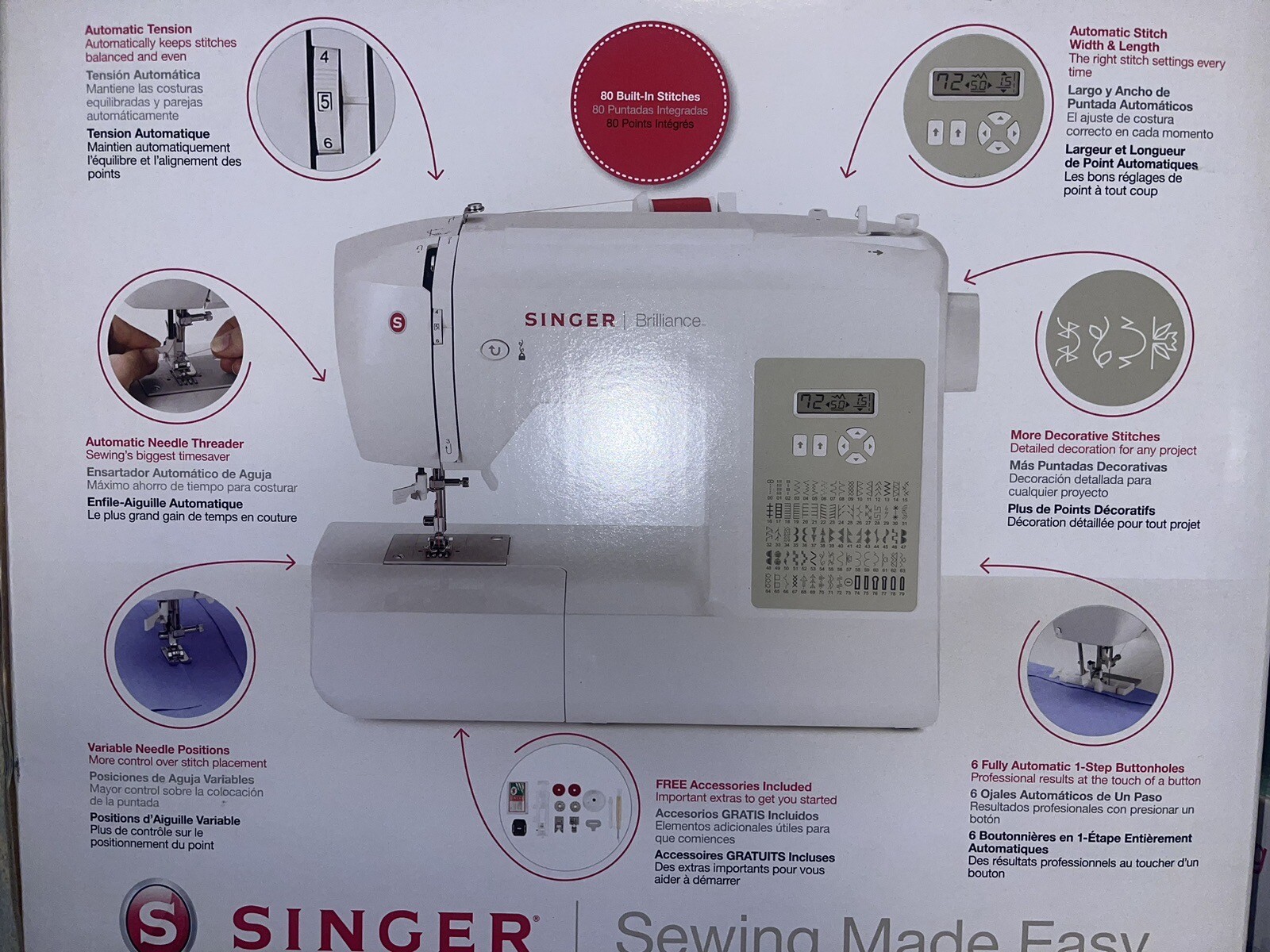 Singer 6180 Brilliance Electronic Sewing Machine BRAND NEW