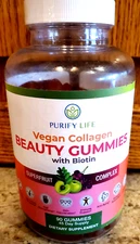 Purify Life Vegan Collagen Beauty Gummies with Biotin, 90 Gummies 8-2025