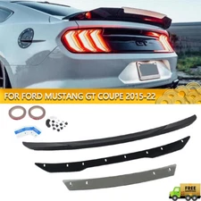 Rear Trunk Wicker Bill High Kick Spoiler Wing For Ford Mustang GT Coupe 2015-22