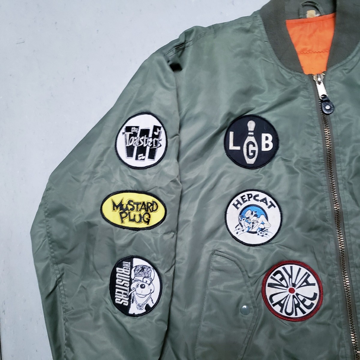 Vtg 80 MA-1 Jacket SKA Skatalites Patch Hepcat Army Navy