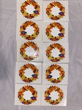 Mrs. Grossman's Sticker Lot Fall Autumn Wreath Vintage 1995 10 Mods Sheet