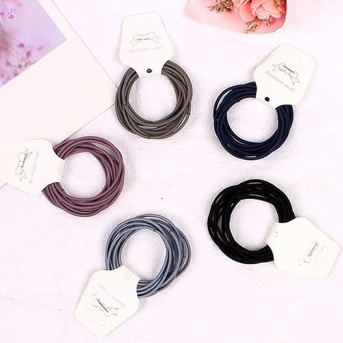 10Pcs Rubber Bands Thin Elastic Hair Holder Ponytail Hair Holder Hair Scrunchy - Picture 16 of 33