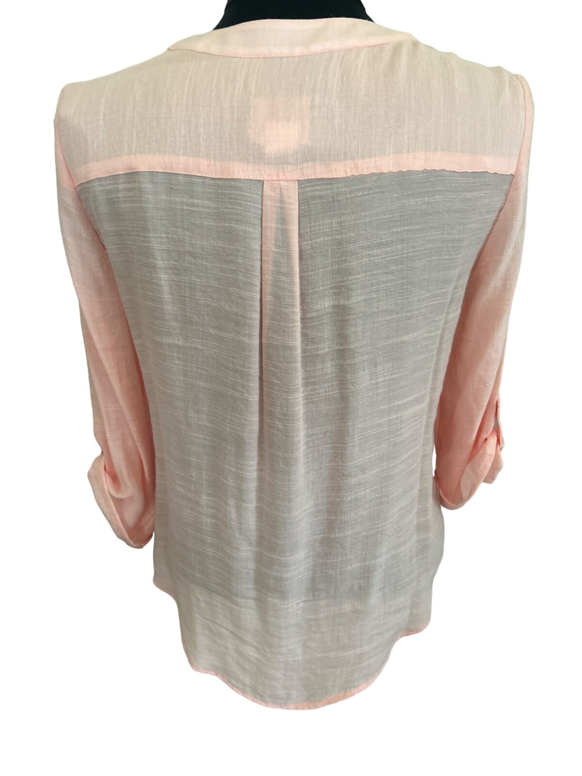 Ruby Rd. Petite Sheer Button-Down Front Tie Blous… - image 3