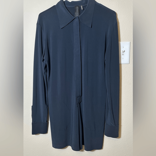 Norma Kamali Romper Size XS slate gray button up Hook And Loop Jumpshorts - Picture 11 of 12