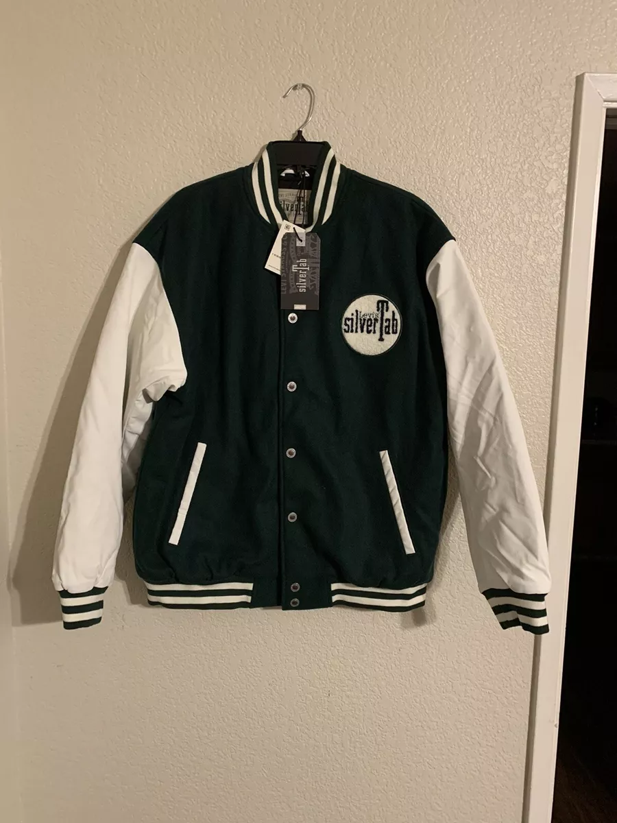 SilverTab Varsity Jacket Levi's Letterman Bomber Coat Wool Retro 90's Size M