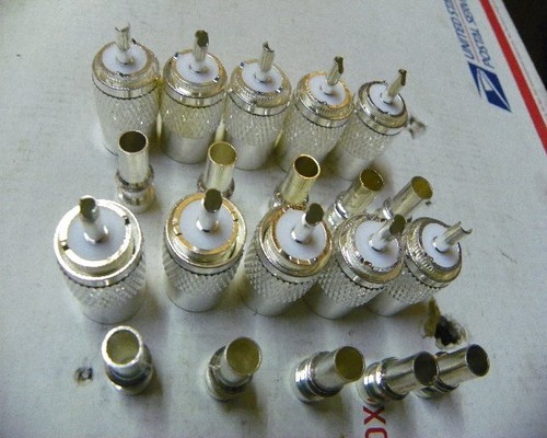 TEFLON 10 PL259 SPECIAL NONE SHORTING WITH 10 SILVER UG76 FOR RG 8X COAX READ - Picture 5 of 5