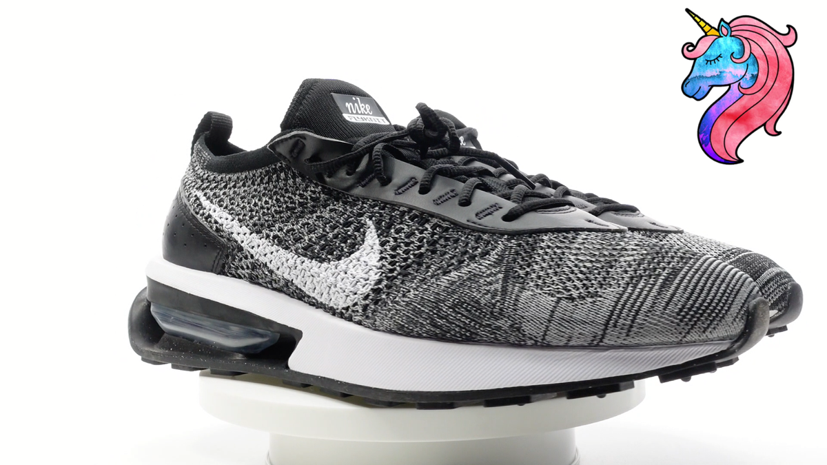 Mens Nike Air Max Flyknit Racer Oreo Black White Sneakers DJ6106