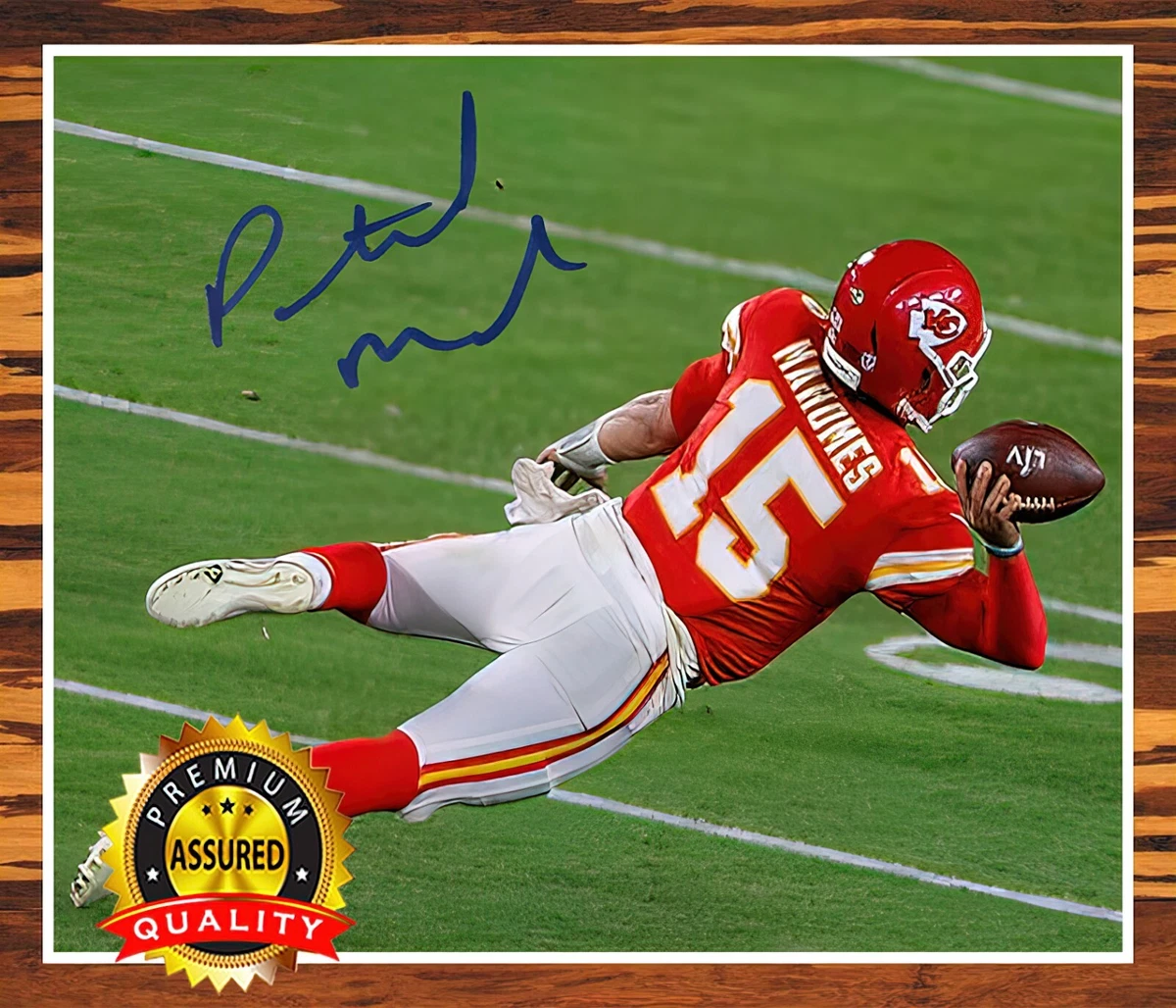 Patrick mahomes autographed football hotsell