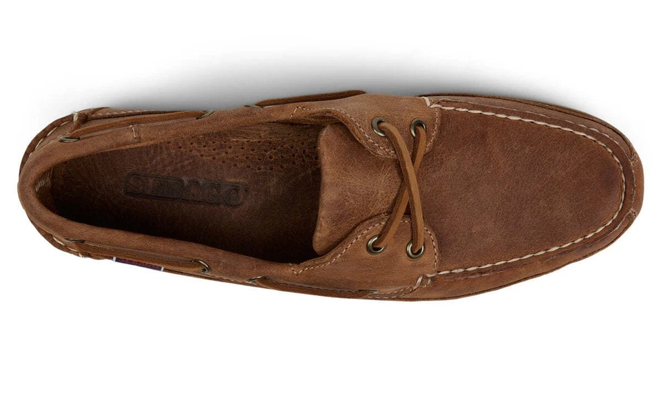 Sebago Schooner Crazy Horse Vintage Cuero Zapato Hombre 7002jq0/912 Marrón New - Imagen 3 de 3