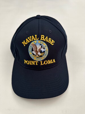 The Corps Naval Base Point Loma Logo Blue Baseball Cap Hat One Size