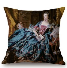 Cushion Cover Canvas Fabric Painting Rococo Francois Boucher Madame Pompadour