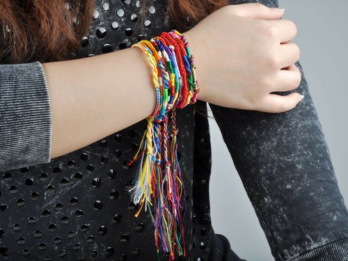 10-50x Colorful FRIENDSHIP BRACELETS Woven Braided Hippie Boho Bracelet Anklet - Picture 16 of 18