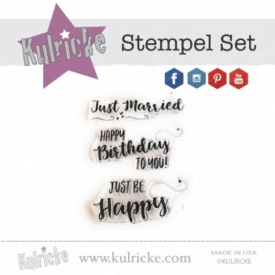 Kulricke Stempelset ''Be Happy'' Clear Stamp Motiv-Stempel