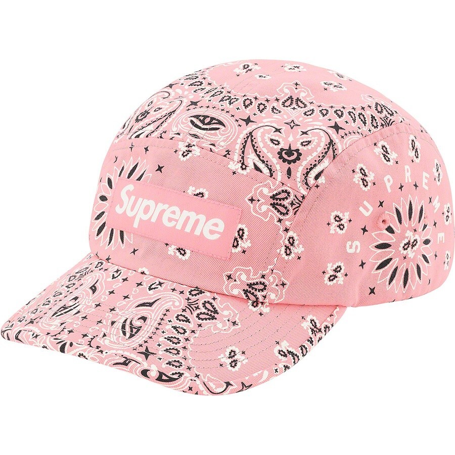 NEW SUPREME Bandana Camp Cap Paisley Pattern Hat Pink SS21 BNIB | eBay