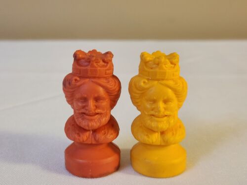 Vintage Lot of 2 1979 Burger King Rubber Pencil Topper Erasers Red & Yellow