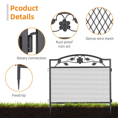 5pcs Heavy Duty Garden Fence Outdoor Flower Edging Border Protecter Dog Barrier - Picture 12 of 12