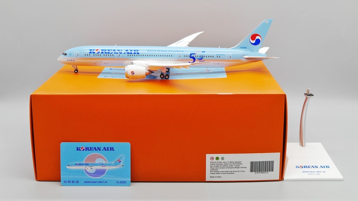 1:200 JC Wings Korean Air BOEING B787-9 Passenger Plane Diecast