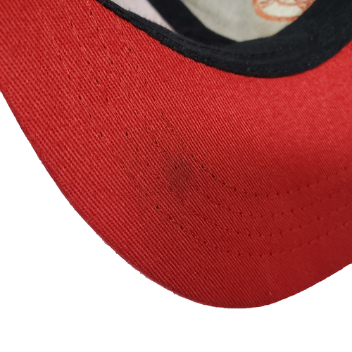 Boston Red Sox Baseball Cap Dual Orange Patch Fitted M 6 7/8" Red Black Pinwheel - Picture 12 of 14