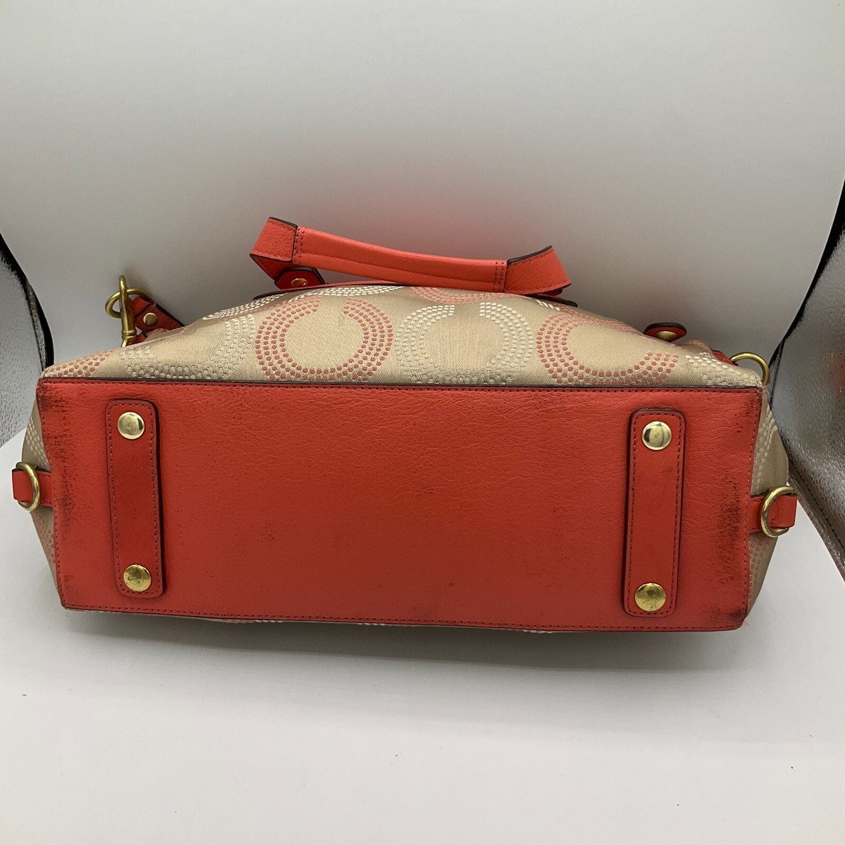Coach Ashley Dotted C Signature Sateen Shoulder Bag Purse