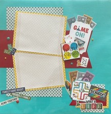 Disney 12x12 Premade Scrapbook Page-Game On