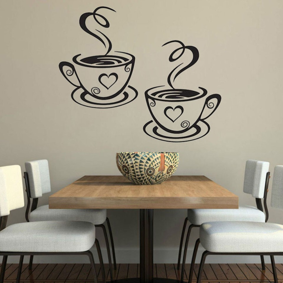 2 Sets Kaffeehaus Aufkleber CaféTapete Tapeten Für Cafés Hintergrund