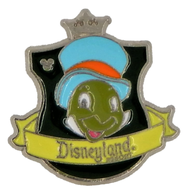 Jiminy Cricket Disneyland Crest Hidden Mickey Pinocchio Disney