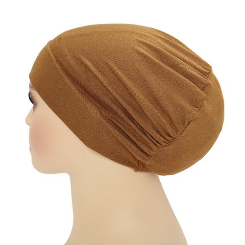 Pañuelo para mujer gorra hiyab turbante gorro pérdida de cabello sombrero islámico envolvente pañuelo para la cabeza - Imagen 17 de 47