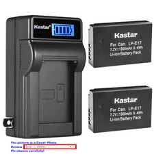 Kastar Battery LCD Wall Charger for Canon LP-E17 LC-E17  Canon EOS 8000D Camera