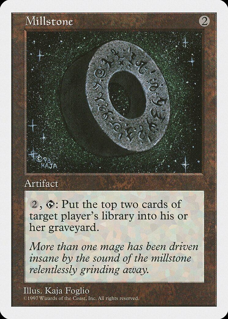 Magic the Gathering MILLSTONE 1997 Rare Artifact 5th Edition Moderate Play