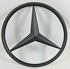 90mmFlat Matte Black Star Rear Trunk Emblem Logo Badge Sticker for Mercedes Benz