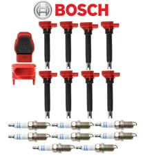 OEM Ignition Coil + Spark Plug Double Platinum (8sets) Bosch for Audi R8 V8 4.2L