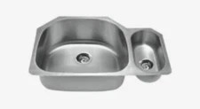 Suneli SM3221-R 32" Offset Double Bowl Undermount Kitchen Sink 18 Gauge $320