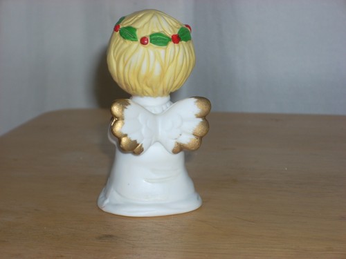 Vintage Flambro Blonde Boy Angel with Teddy Bear Christmas Figure - Picture 2 of 5