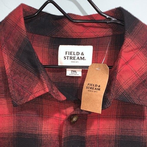NWT Field & Stream Classic Lightweight Flannel Shirt Men’s 2XL Boondocks Plaid - Picture 2 of 3