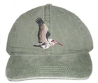 Brown Pelican Embroidered Cotton Cap NEW Bird Hat