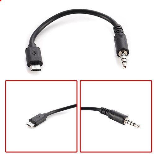 USB Micro B to 3.5mm Male Stereo Audio Cable For Android K4Z6 A1H GD O7C2 T O6M6