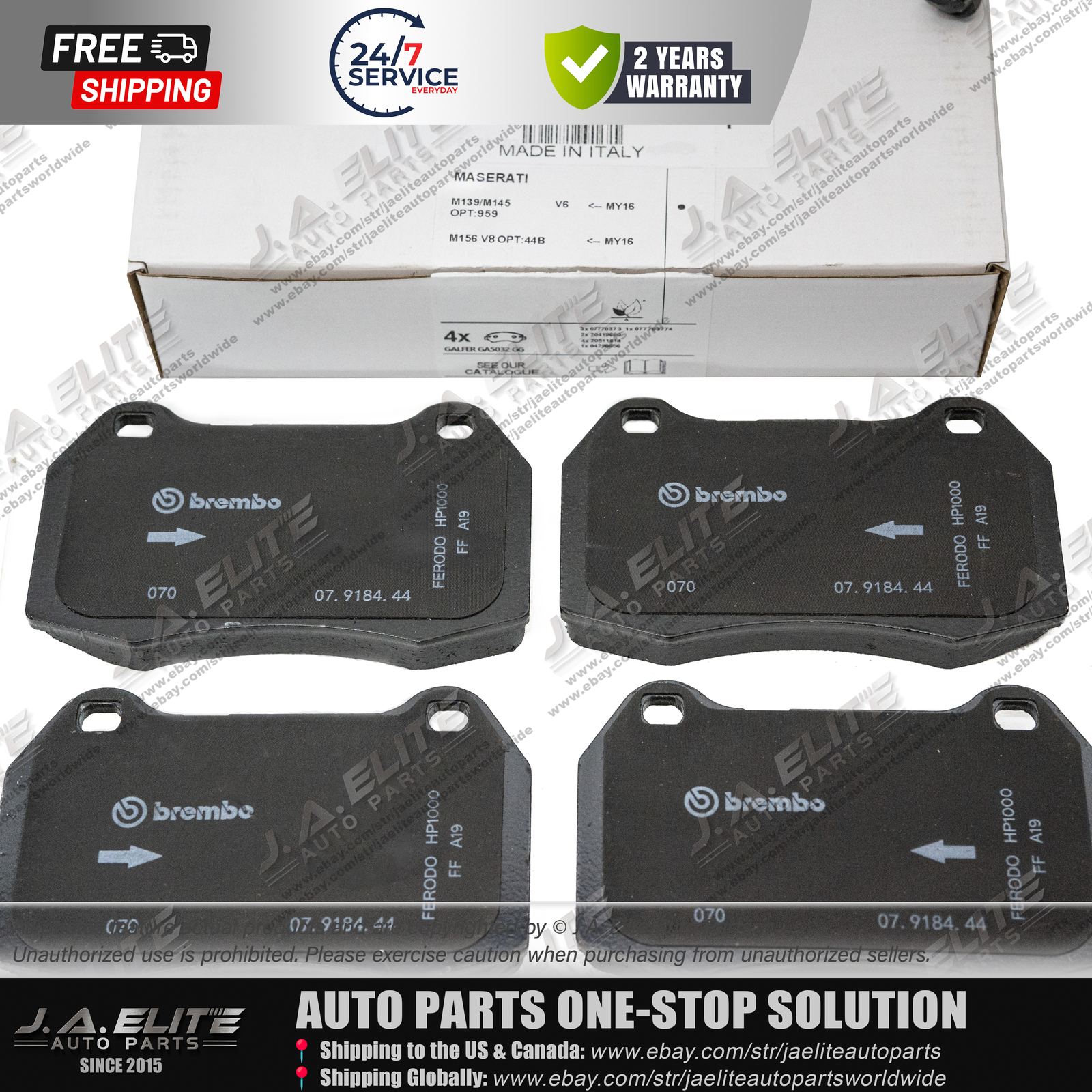 Genuine Maserati Front Brake Pads kit for GranTurismo Quattroporte(2003-07) 4.2L