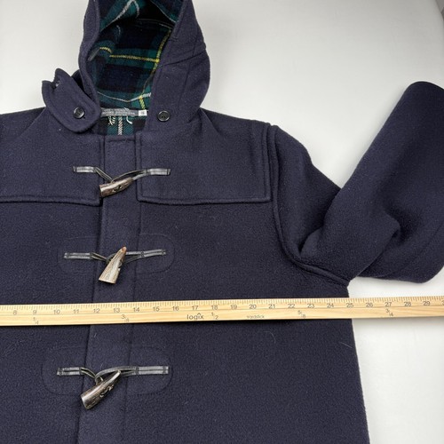 Vintage Brooks Brothers Duffle Horn Toggle Coat Size 44 Navy Made in England - Picture 7 of 9