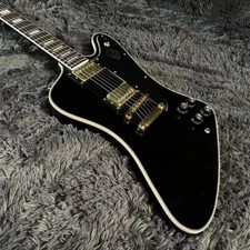 Firebird Electric Guitar Black Color Mahogany Body Tune-O-Matic Bridge In Stock