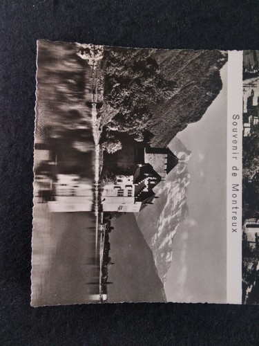 Lake Geneva Switzerland RPPC Postcard Early 1900s Rare Montreux Tower Mountain - Picture 3 of 6