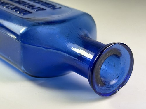 RARE MARSH & BURKE COBALT BLUE DRUGSTORE MEDICINE BOTTLE PRINCETON NJ WTCO 1894 - Picture 13 of 21