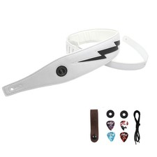 Handmade Retro Embossed Guitar Strap Super Soft Cowhide Leather Belt for Elec...