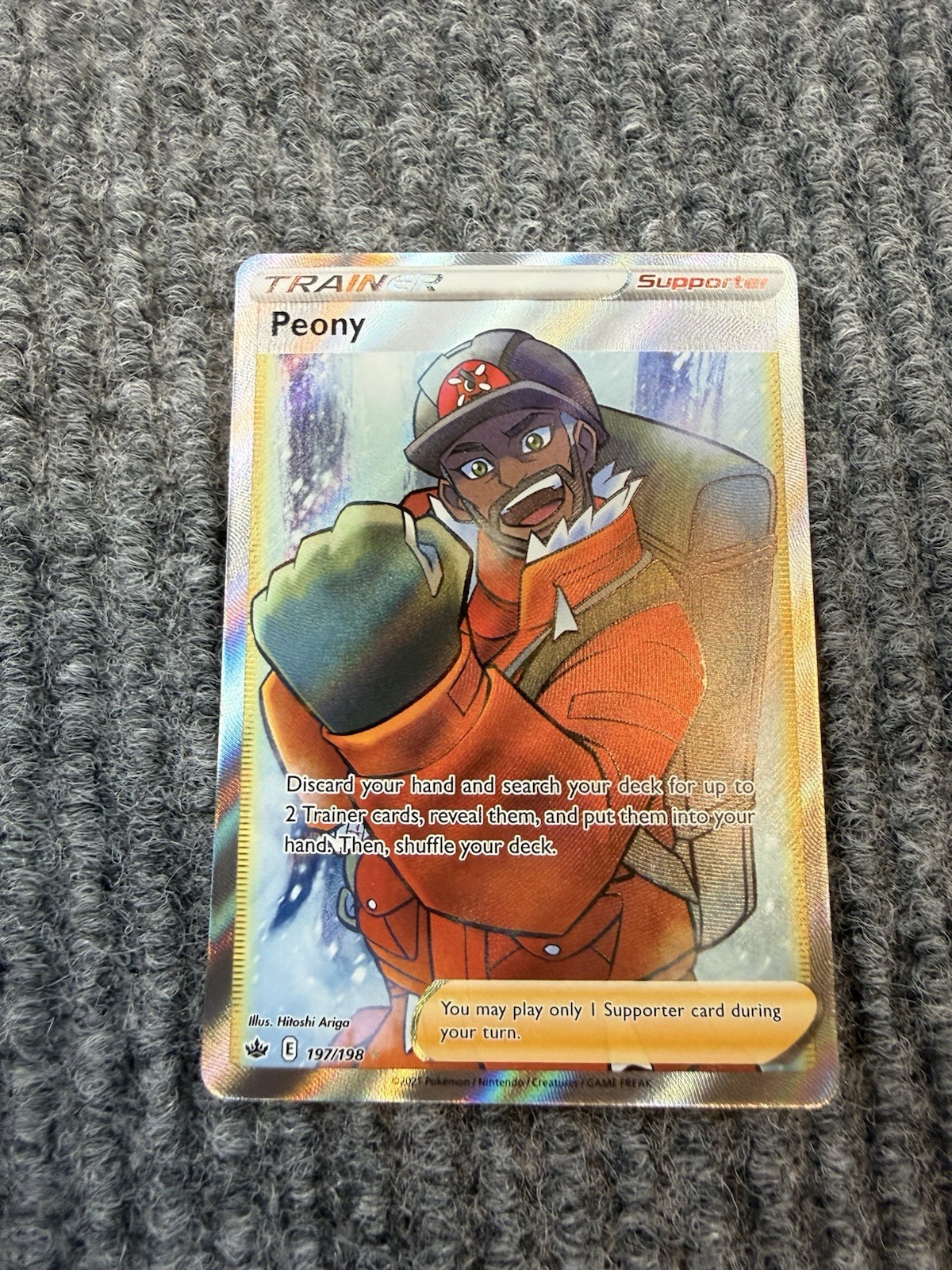 SWSH06: Chilling Reign #197/198 Peony (Full Art) Ultra Rare,Holo